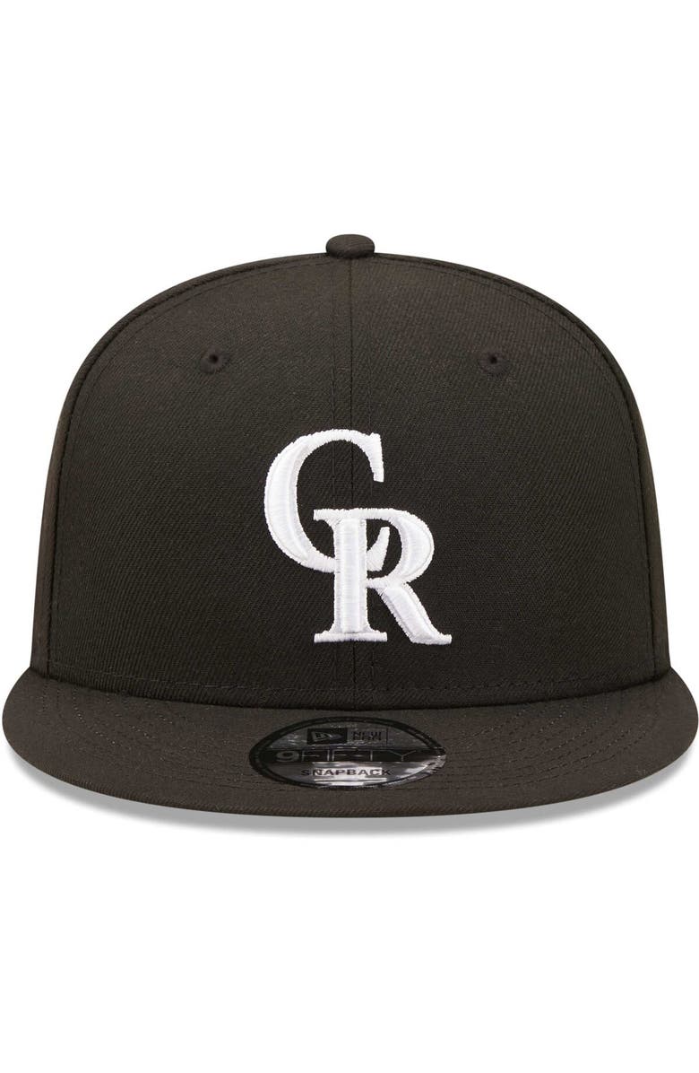 New Era Men's New Era Black Colorado Rockies Team 9FIFTY Snapback Hat, Alternate, color, 
