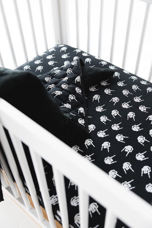 Charlie Lou Baby ® Rock N' Skull Quilted Blanket In Black