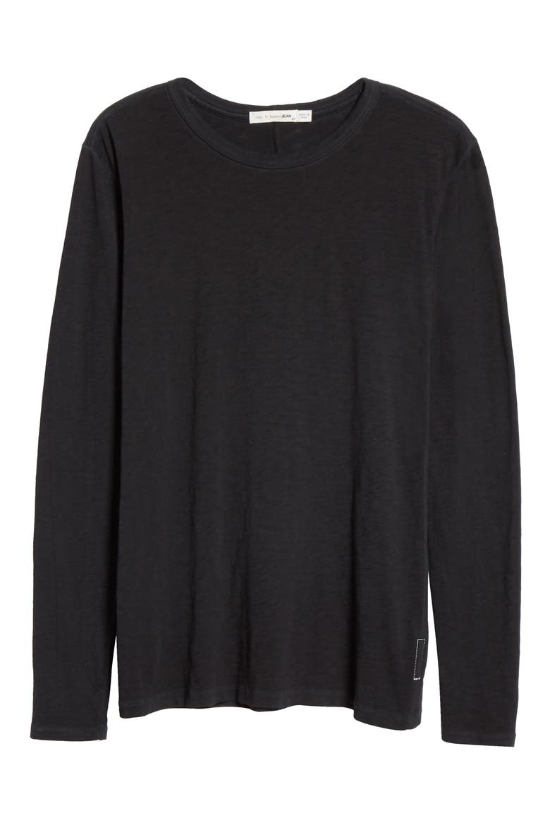 The Long Sleeve Tee, Alternate, color, BLACK