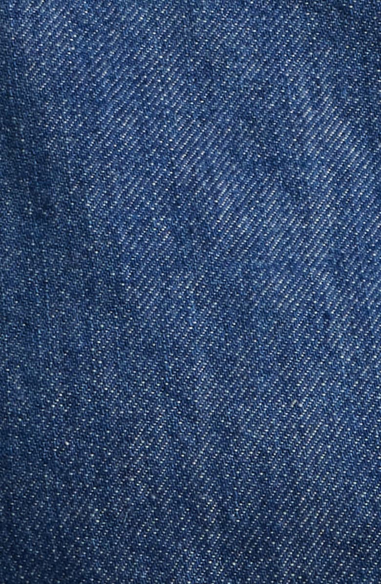 Madewell Ruched Denim Shell Top, Alternate, color, Light Rinse