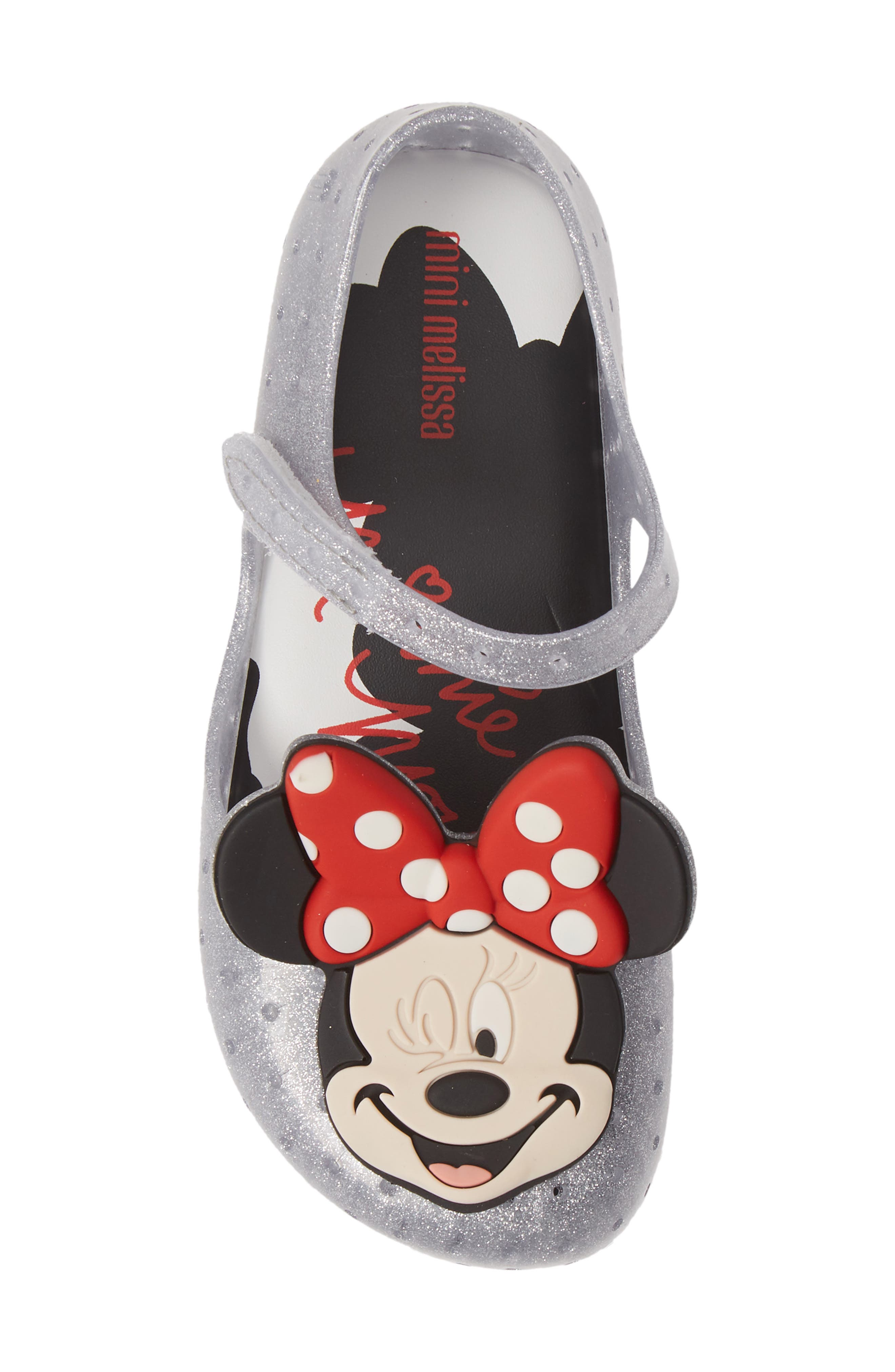 Mini Melissa x Disney Furadinha Minnie Mouse Mary Jane Flat, Alternate, color, 