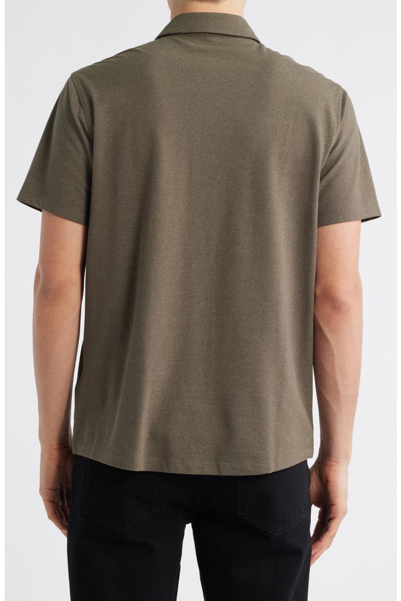 Harker Short Sleeve Knit Button-Up Shirt, Alternate, color, OLIVE TREE