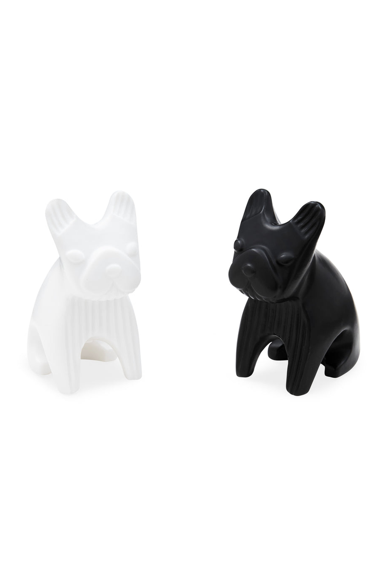 French Bulldog Salt and Pepper Set, Main, color, Black / White
