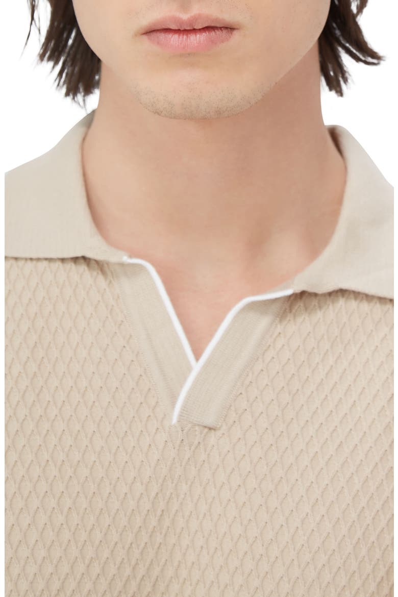 Tipped Johnny Collar Polo, Alternate, color, DESERT