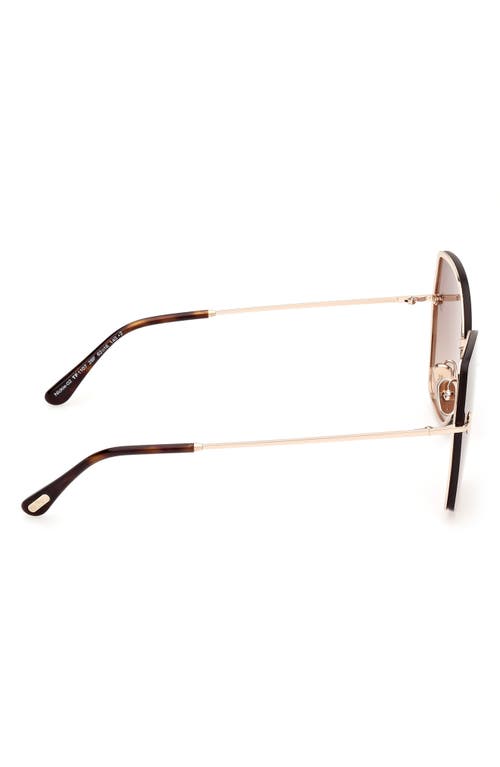 Tom Ford Nickie 62mm Oversize Gradient Butterfly Sunglasses In Multi