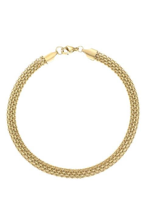 Tarnish Resistant 18K Gold Plated Multichain Anklet