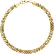 Adornia Tarnish Resistant 18K Gold Plated Multichain Anklet