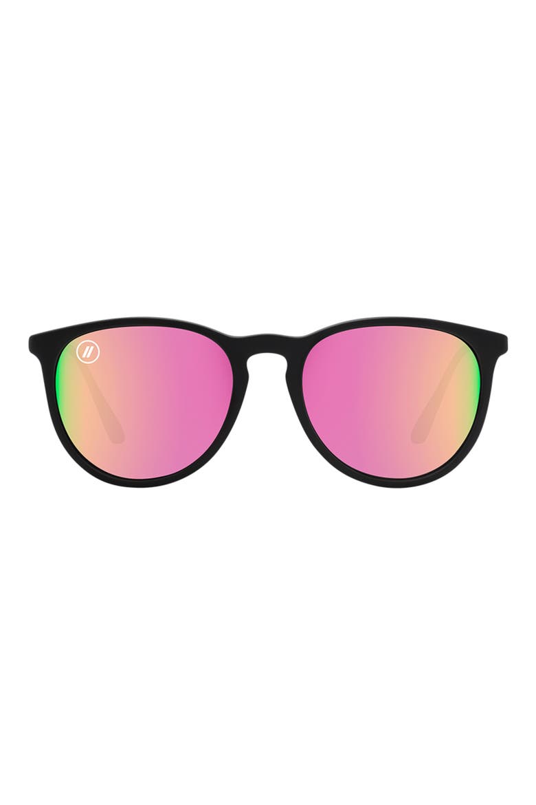 53.8mm North Park Polarized Round Sunglasses, Main, color, ROSE THEATER