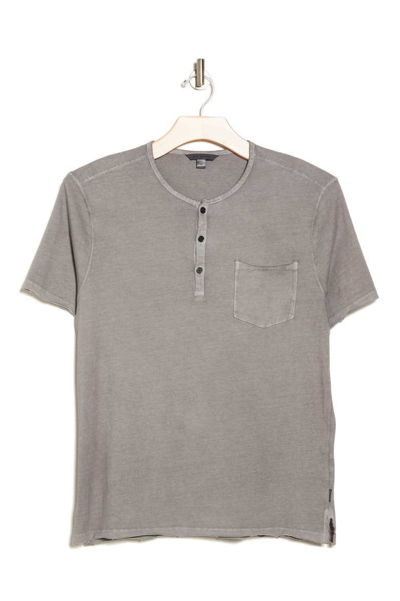 Sublime Wash Cotton Henley, Alternate, color, MED GREY