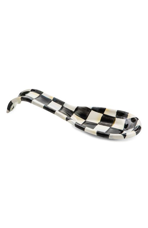 Mackenzie-childs Mackenzie Childs Courtly Check Spoon Rest In Black