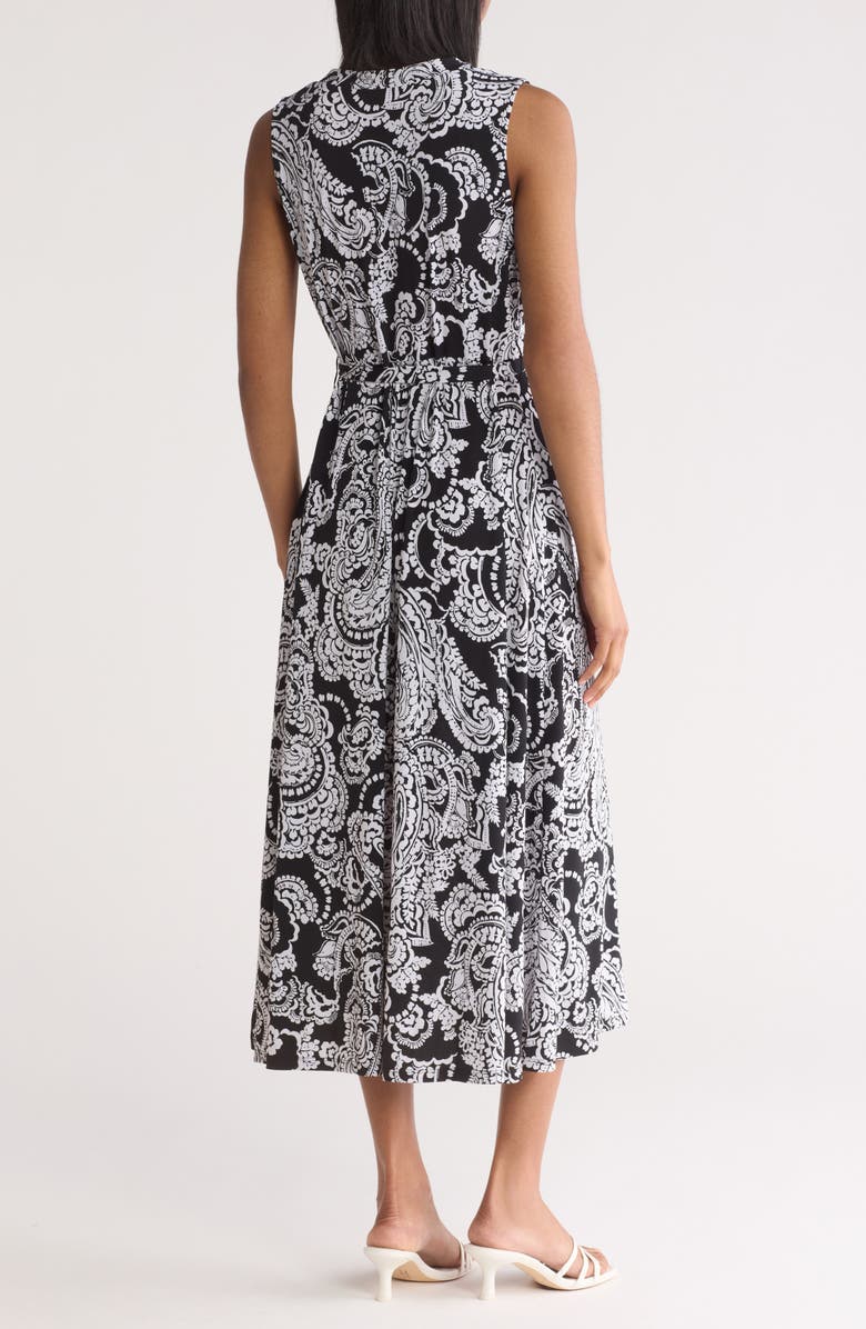 1.STATE Sleeveless V-Neck Tie Waist Maxi Dress, Alternate, color, 