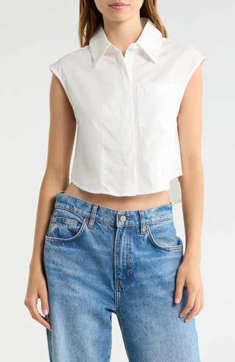 Sleeveless Button Down Shirt