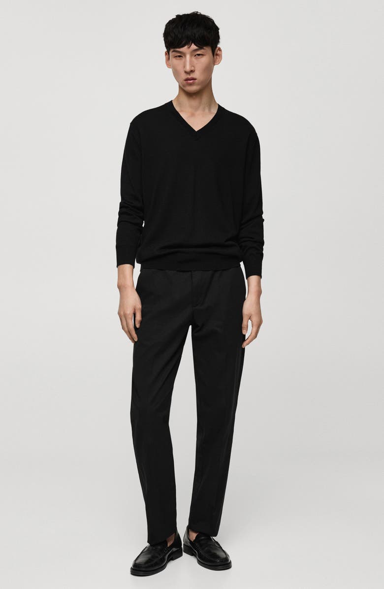 MANGO Regular Fit Flat Front Twill Chinos, Alternate, color, 