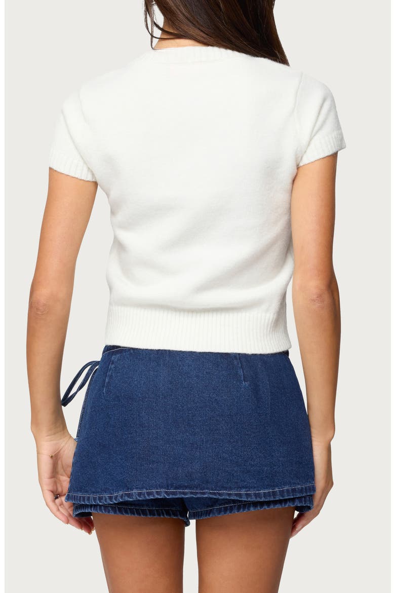 Coreen Knit Crop Top, Alternate, color, WHITE
