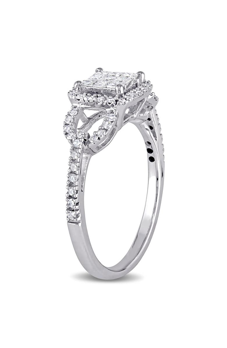Julianna B. 3/8 CTTW Quad Diamond Engagement Ring 10k, Alternate, color, 
