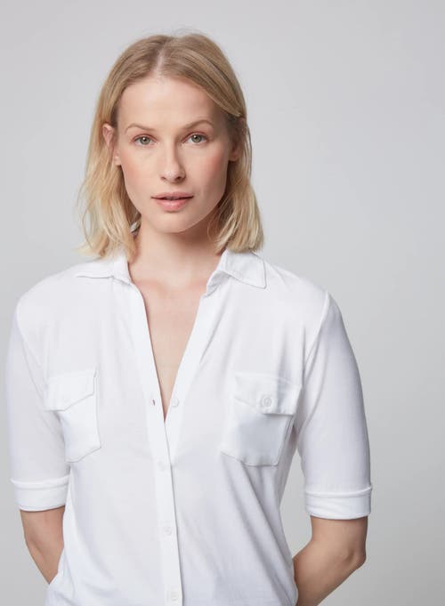 MAJESTIC MAJESTIC FILATURES SOFT TOUCH ELBOW SLEEVE POCKET SHIRT