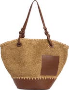 Collection XIIX Curved Straw Tote Bag