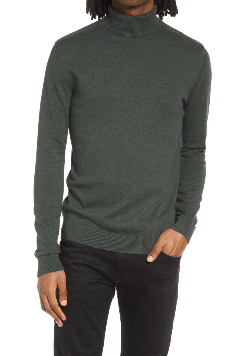 Berg Roll Neck Sweater, Main, color, DARKEST SPRUCE