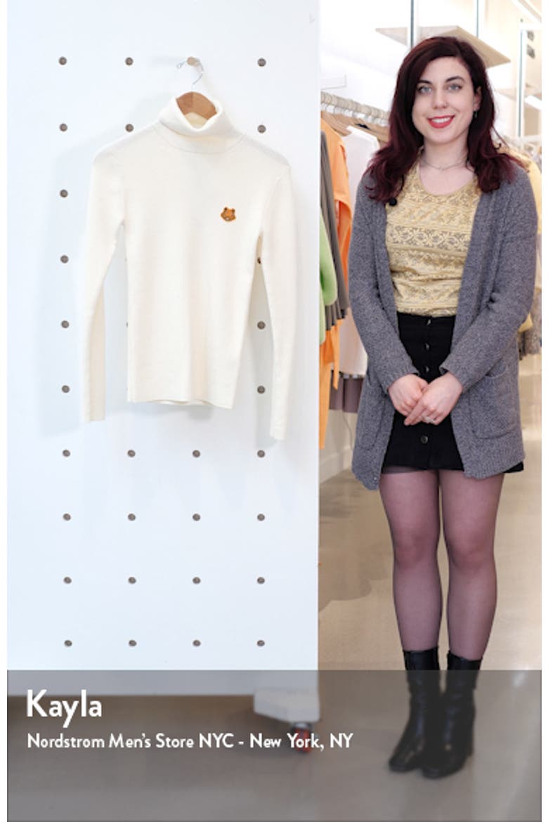 Tiger Crest Rib Merino Wool Turtleneck Sweater video