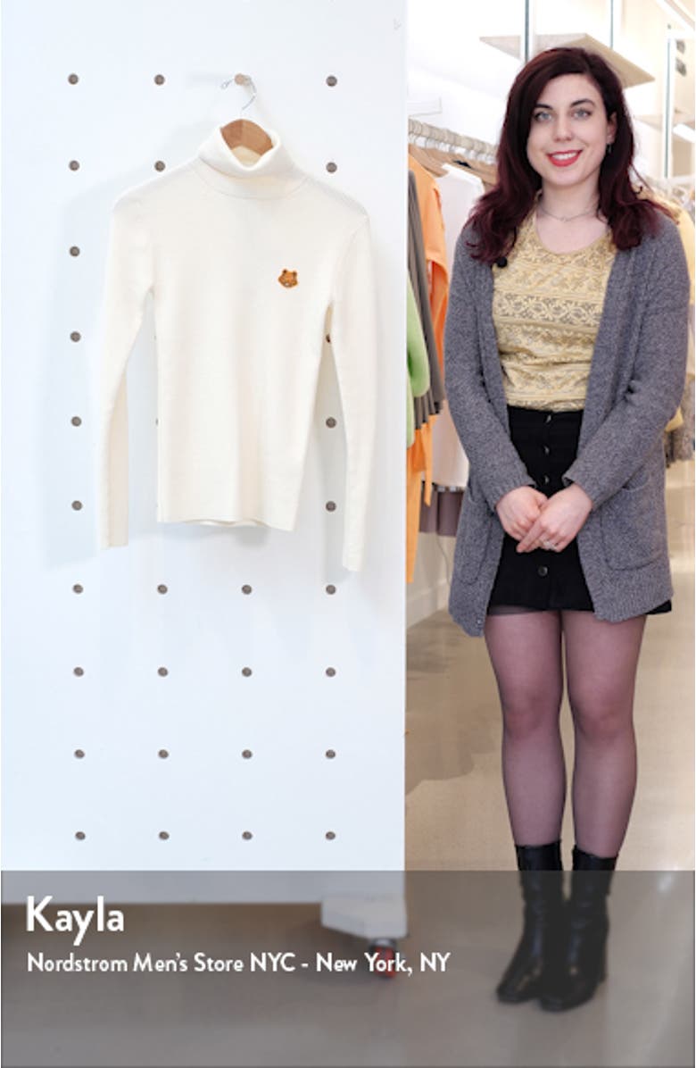 Tiger Crest Rib Merino Wool Turtleneck Sweater, sales video thumbnail