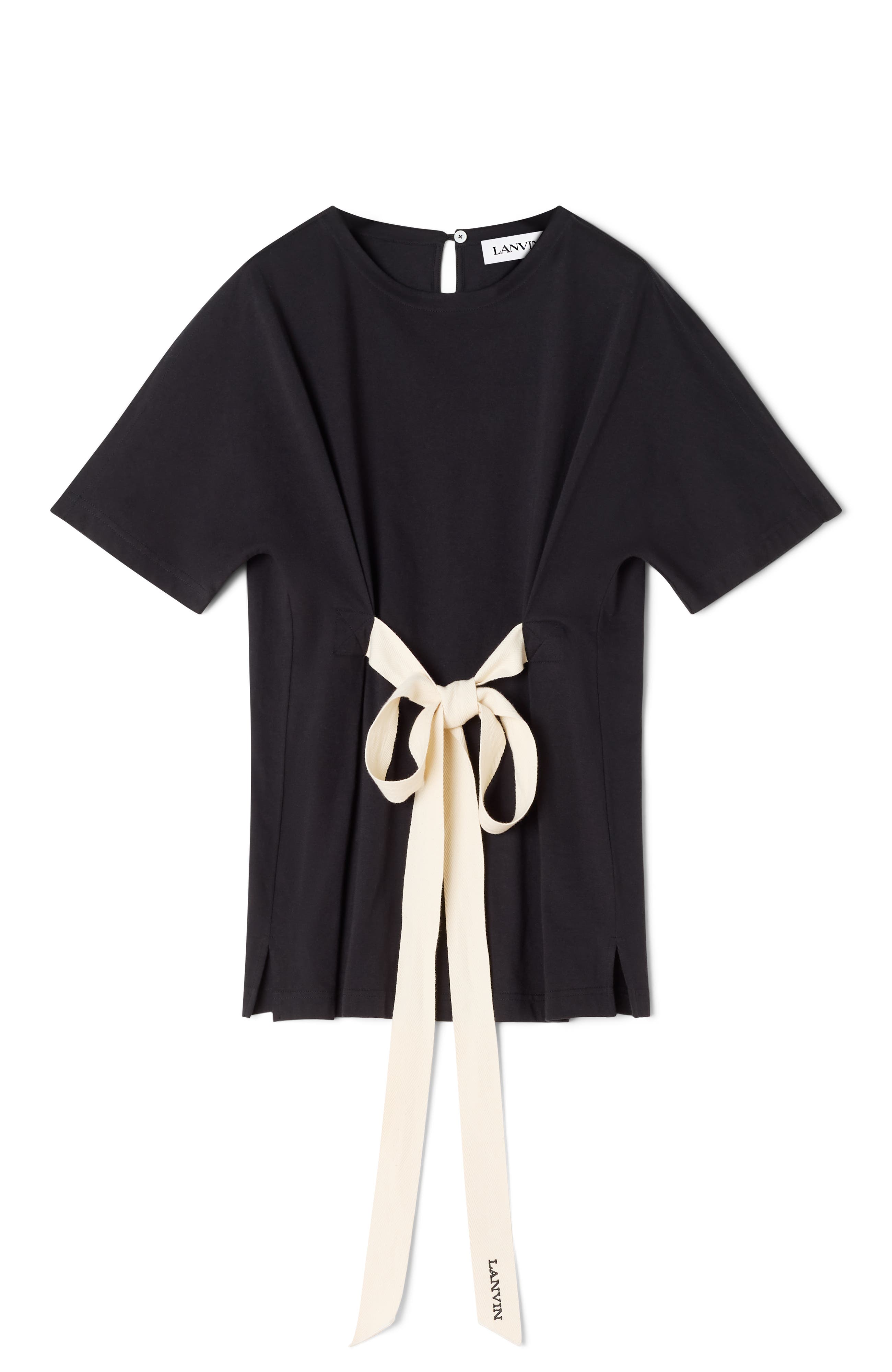 Belted T-Shirt In Cotton And Silk - image 2