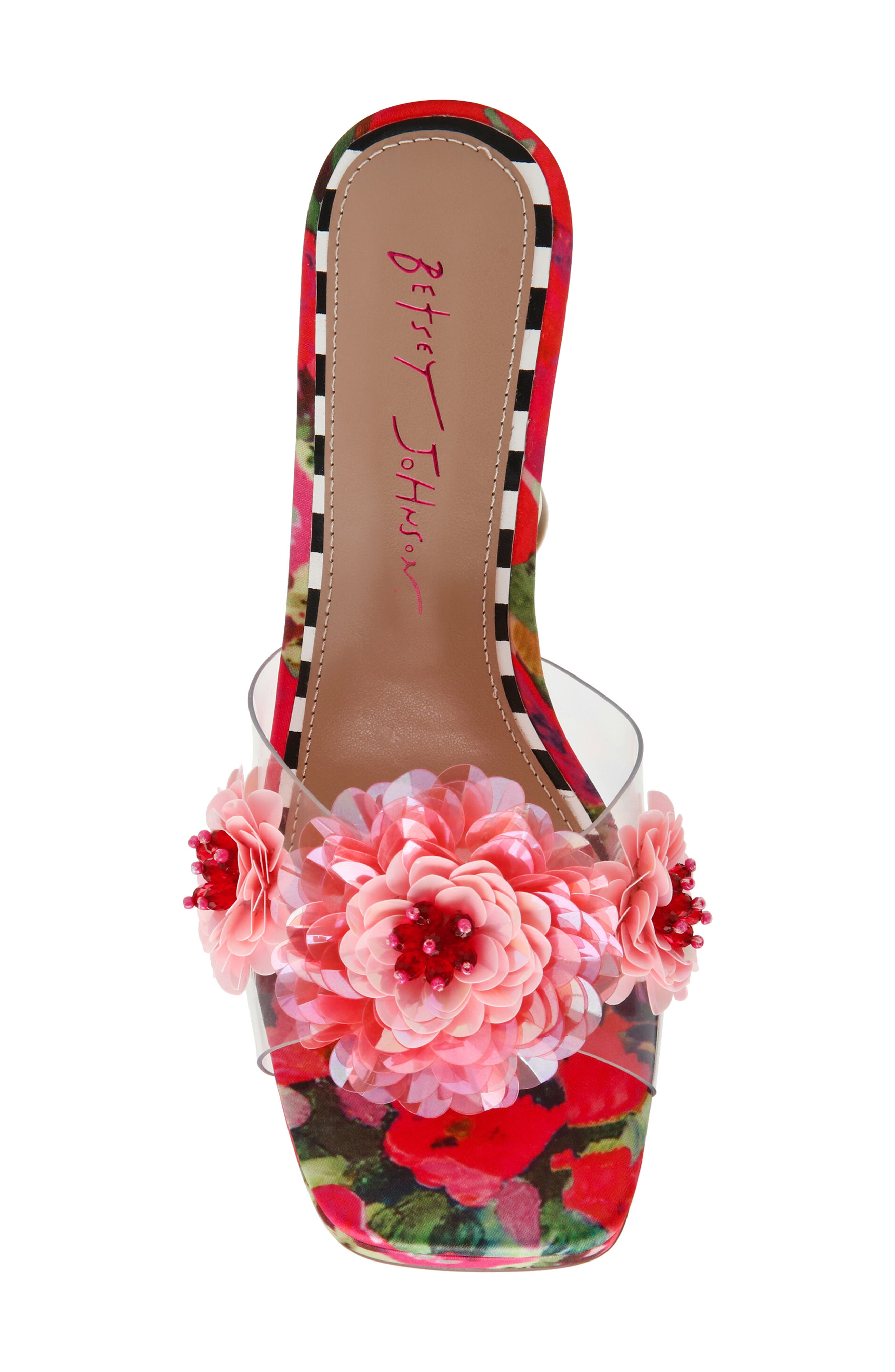 Betsey Johnson Blondee Sandal, Alternate, color, Red/ Green Floral