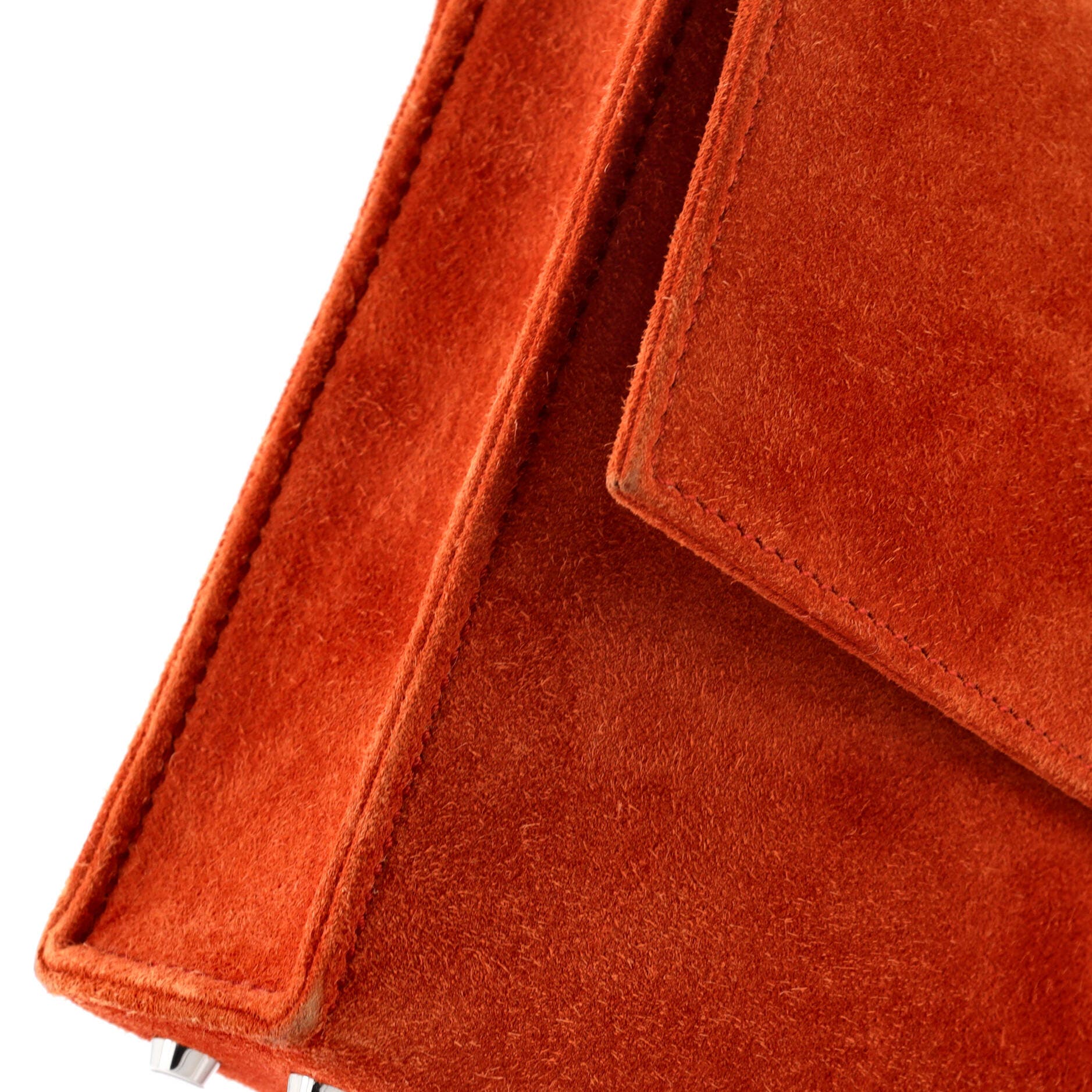 Pre-Owned Hermes Verrou Chaine Bag Doblis Suede Mini, Alternate, color, Terre Battue