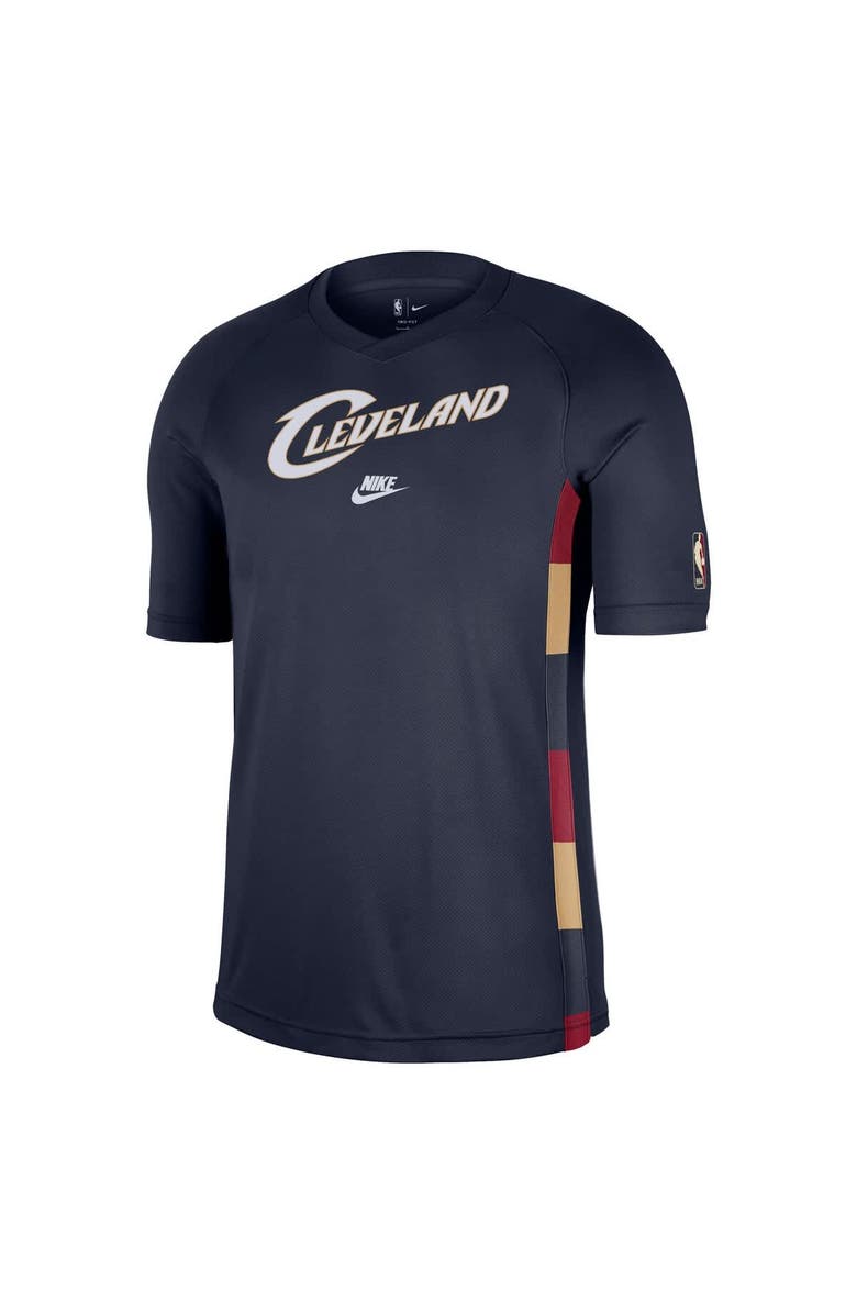 Nike Men's Nike Navy Cleveland Cavaliers Classic Edition Hardwood Classics Authentic Game Shooting T-Shirt, Alternate, color, Navy