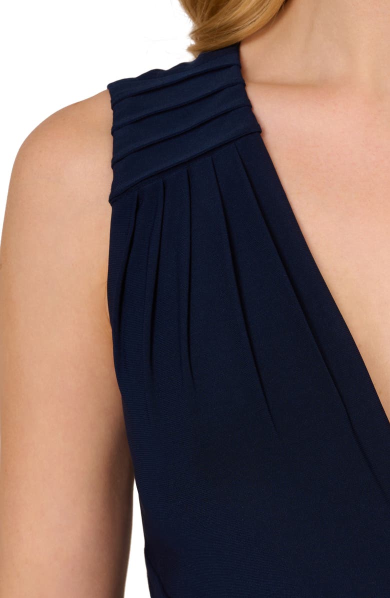 Adrianna Papell Pintuck Sleeveless Jersey Jumpsuit, Alternate, color,