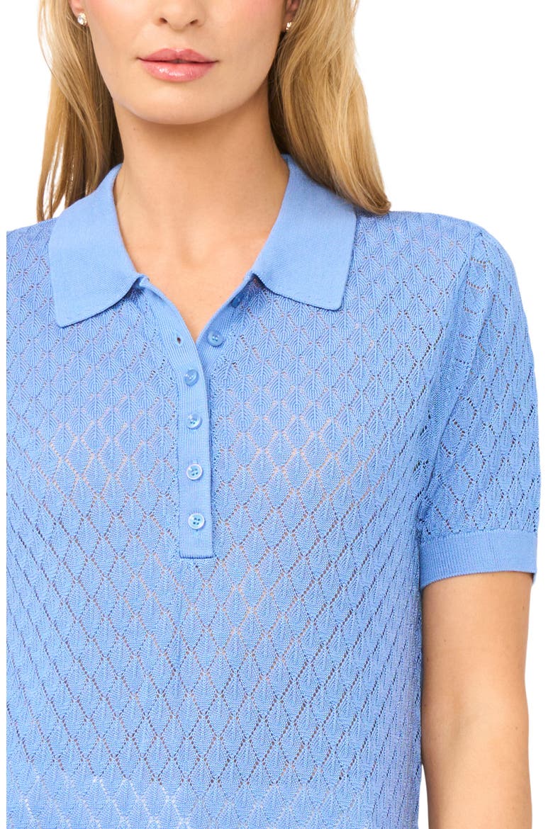 Clara Diamond Knit Polo, Alternate, color, PALACE BLUE