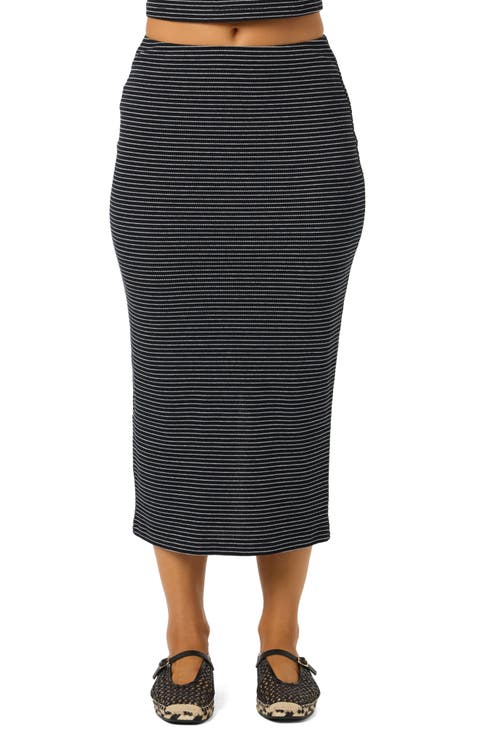 Kavali Stripe Midi Skirt