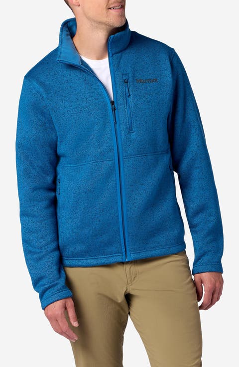 Drop Line Heathered Fleece Jacket