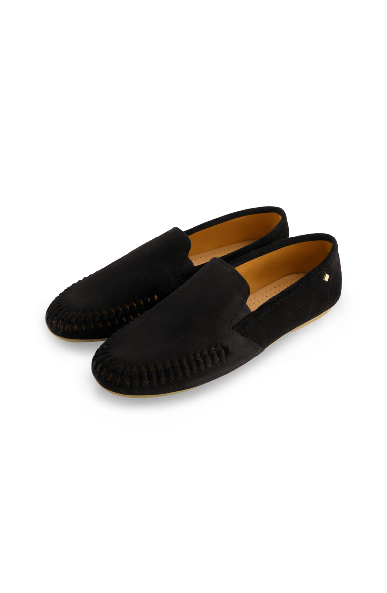 Rivieras Jazz Suede Slip-On Moccasin, Alternate, color, Noir