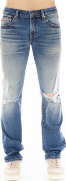 Cult of Individuality Greaser Distressed Straight Leg Jeans