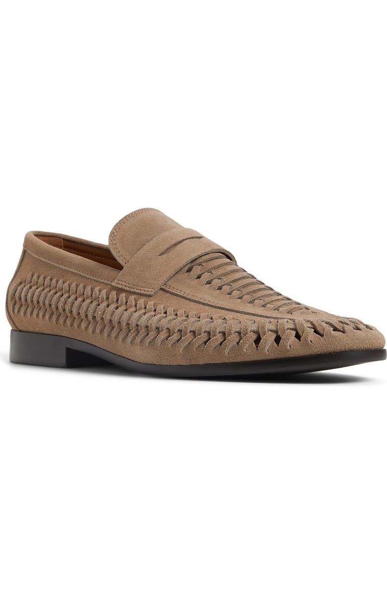 ALDO Danilo Woven Penny Loafer, Main, color, Taupe