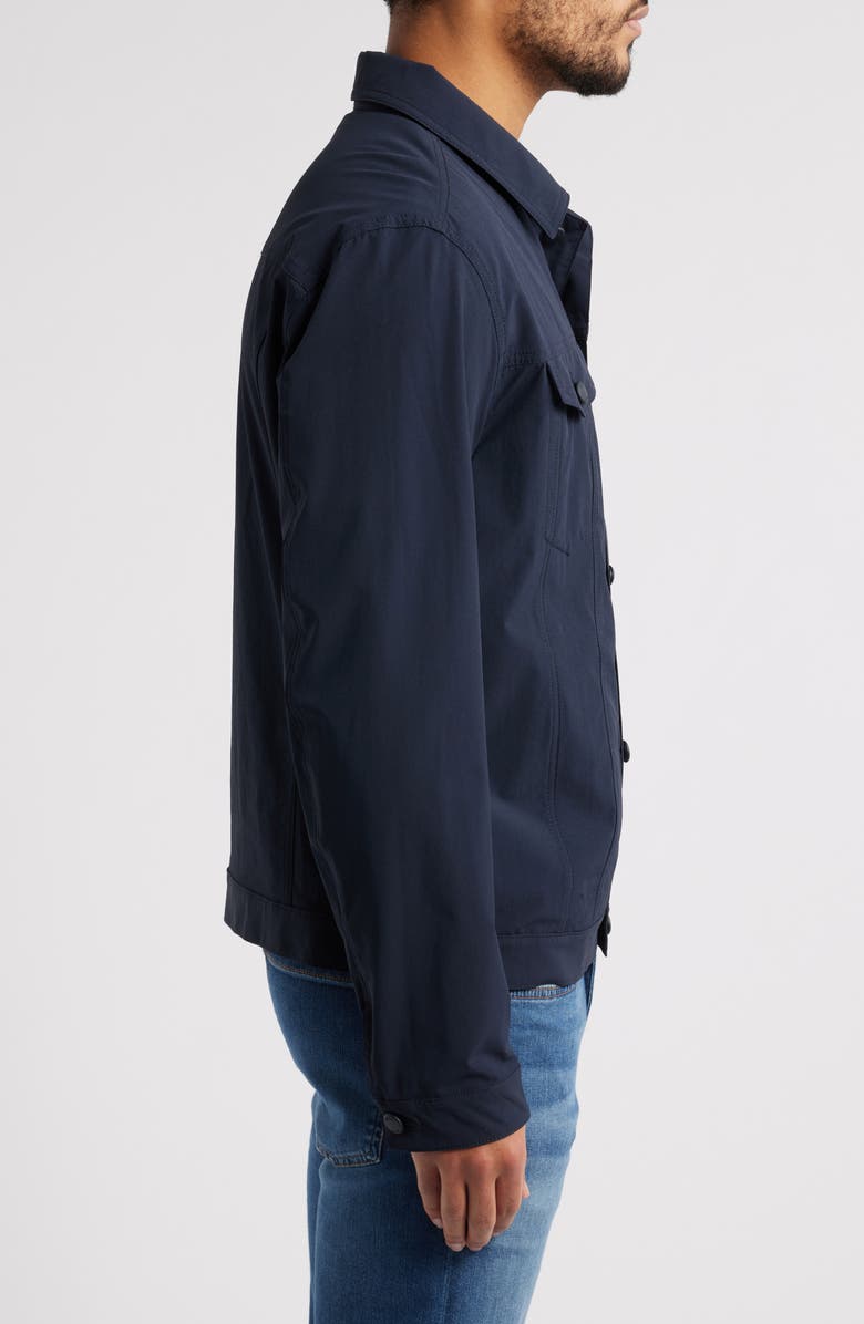 BOSS Carper Stretch Nylon Snap-Up Jacket, Alternate, color, Dark Blue