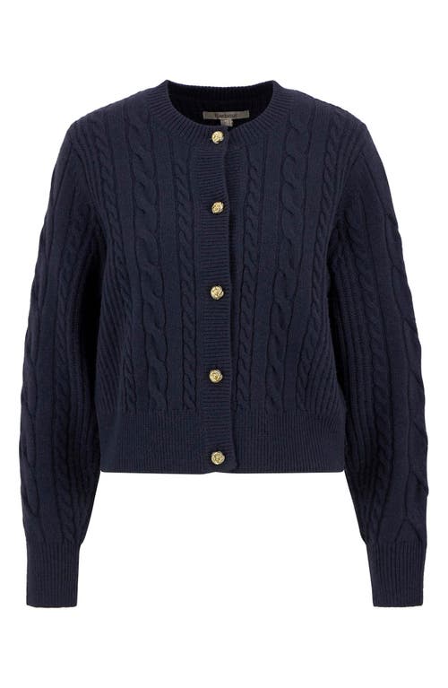 Barbour Elina Knitted Cardigan In Blue