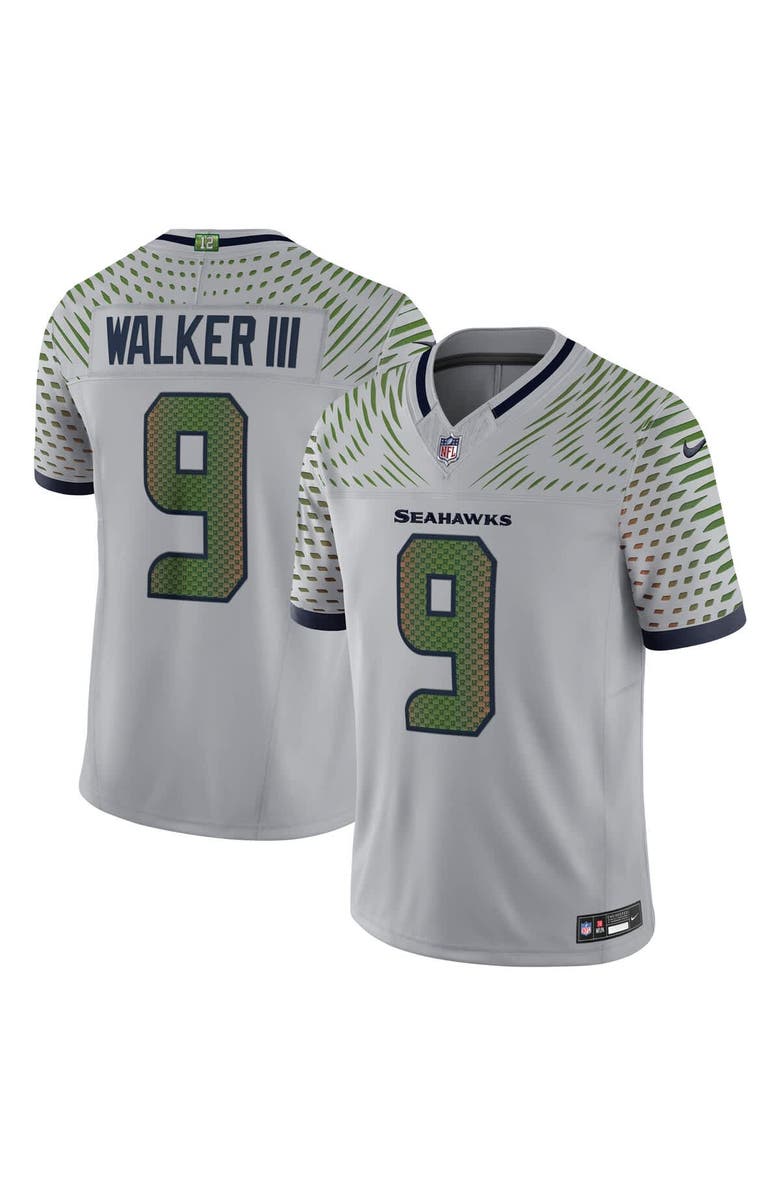 Nike Men's Nike Kenneth Walker III Wolf Gray Seattle Seahawks 2025 Rivalries Collection Limited Jersey, Main, color, Gray