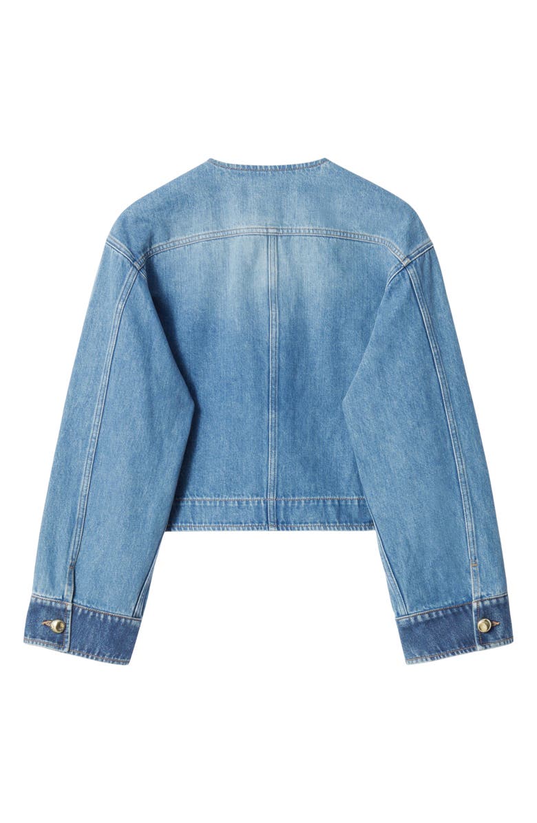 
Other Stories Collarless Crop Denim Jacket, Alternate, color, 