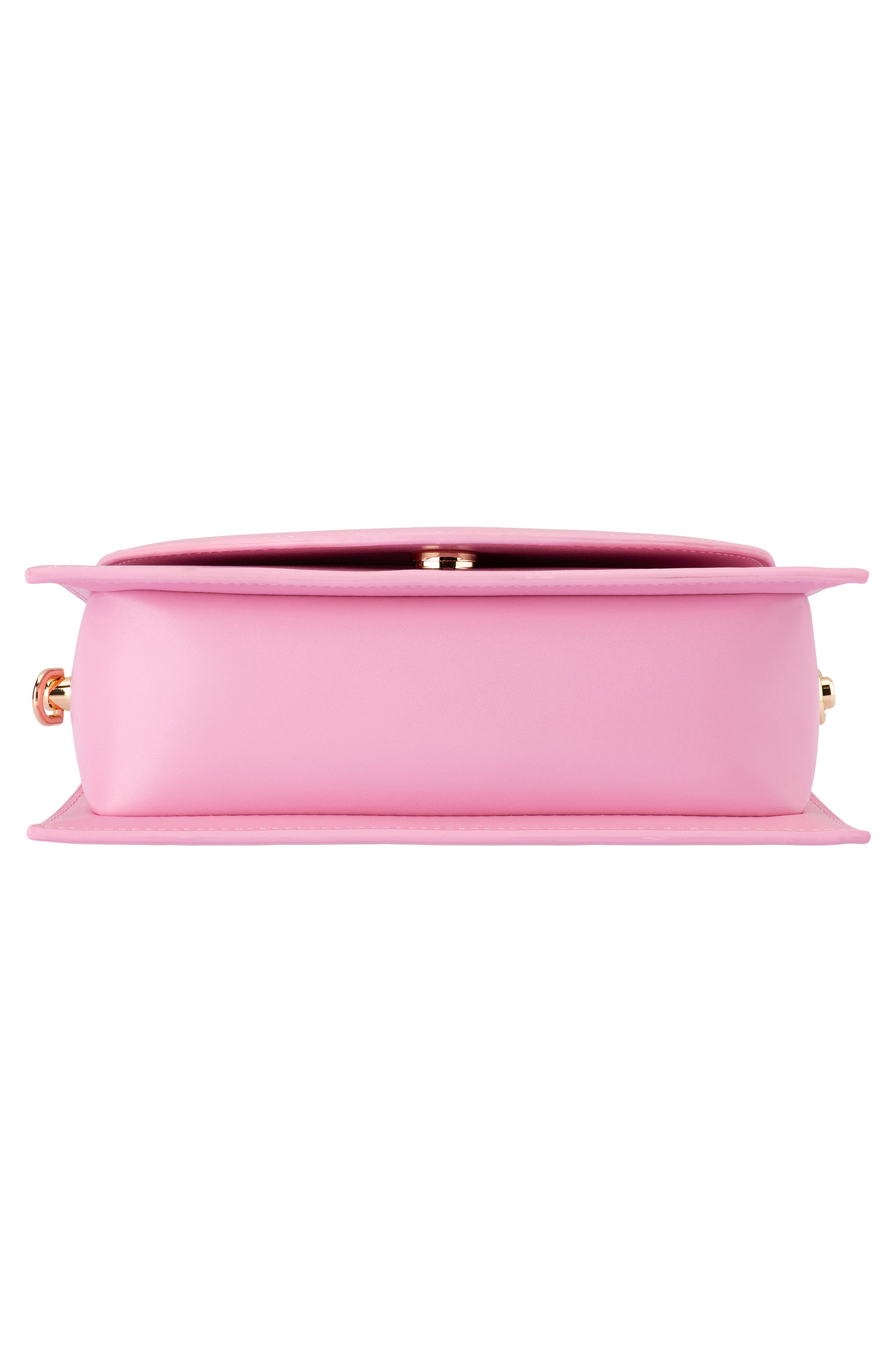 Phoebe Faux Leather Top Handle Bag, Alternate, color, PINK