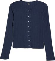 LESET Classic Pointelle Cardigan
