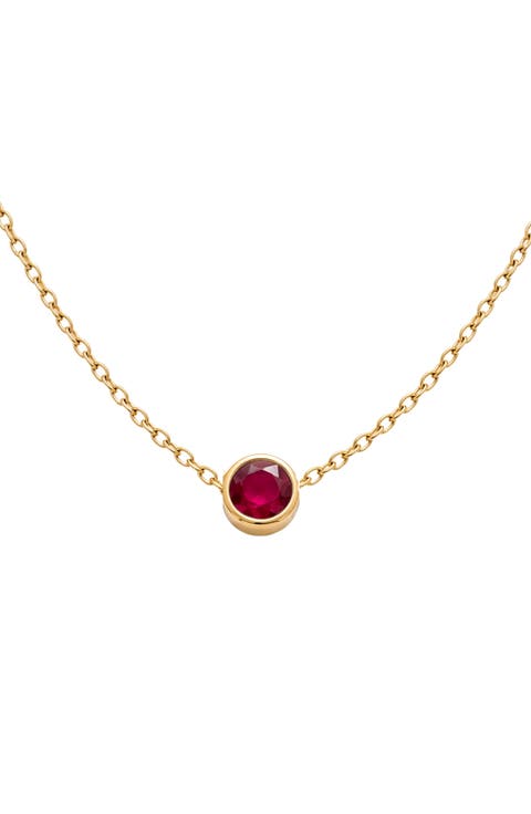 Birthstone Pendant Necklace