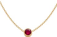 Argento Vivo Sterling Silver Birthstone Pendant Necklace