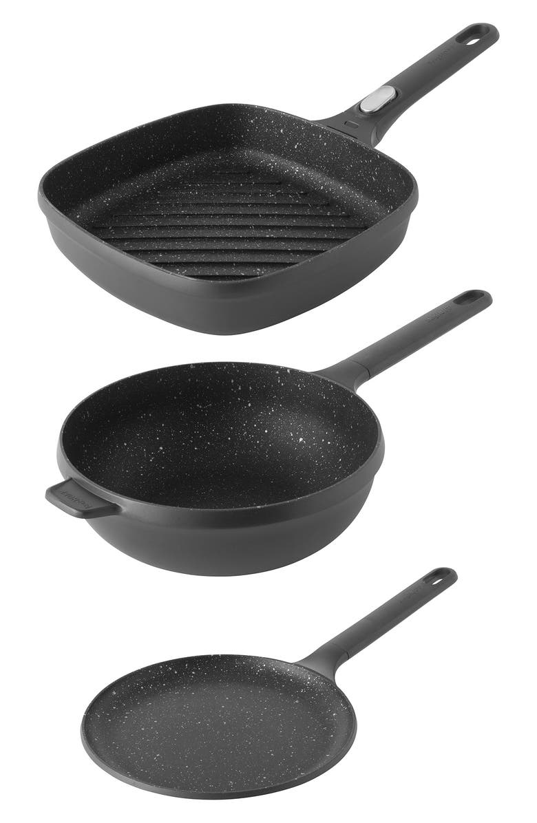 BergHOFF INTERNATIONAL Gem 3-Piece Speciality Cookware Set, Main, color, Black