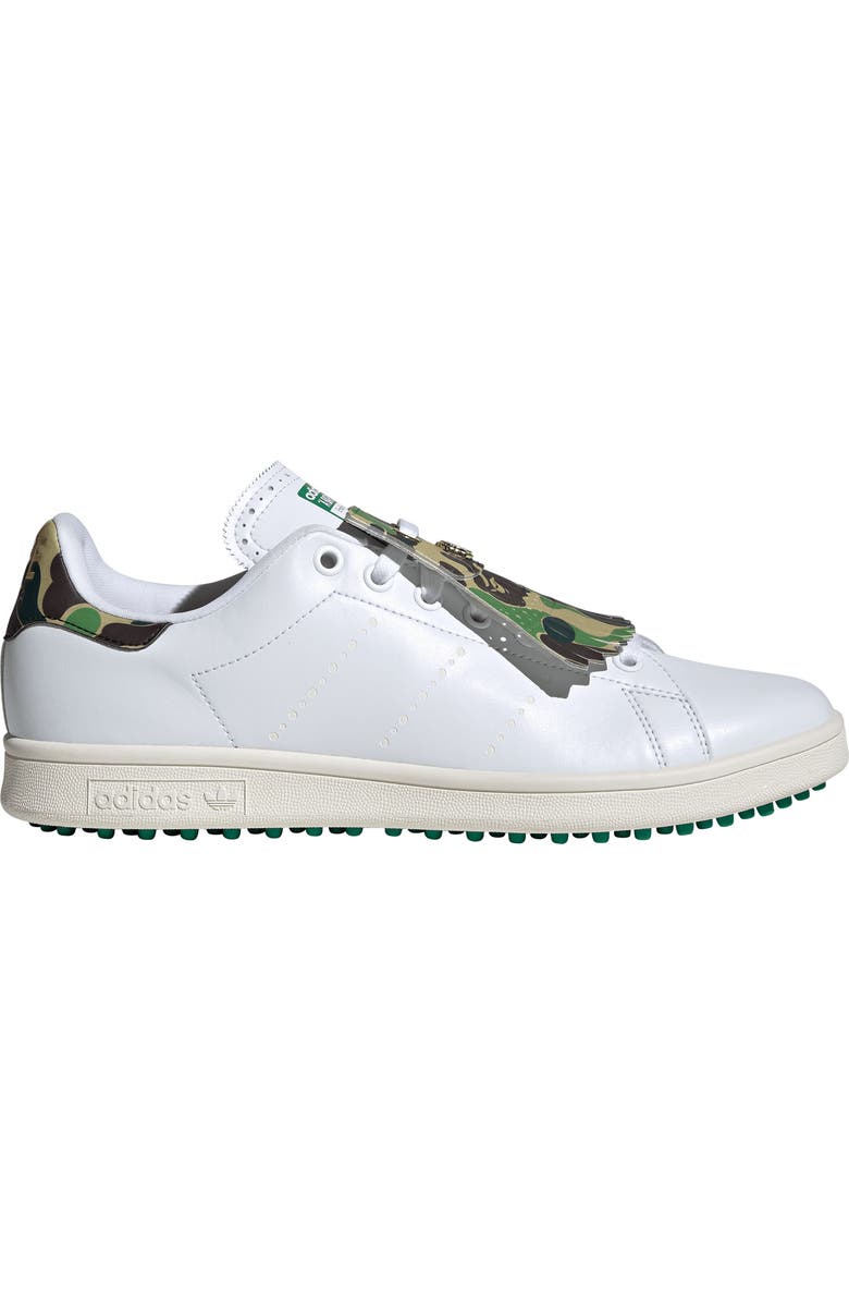 adidas Stan Smith x BAPE Golf Shoe, Alternate, color, White/ White/ Green