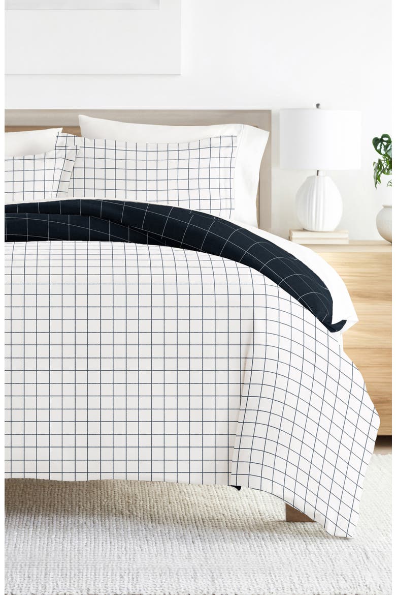 Pattern Duvet Cover & Sham Set, Alternate, color, NAVY