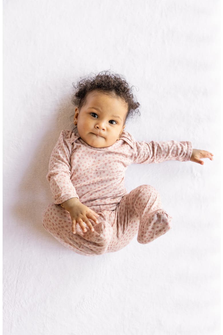 Rosy Spots Fitted Two-Piece Pajamas, Alternate, color, Rosy Spots