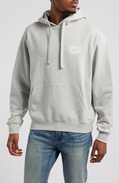 Billionaire Boys Club BB World Tour Cotton Blend Graphic Hoodie in Heather Grey 