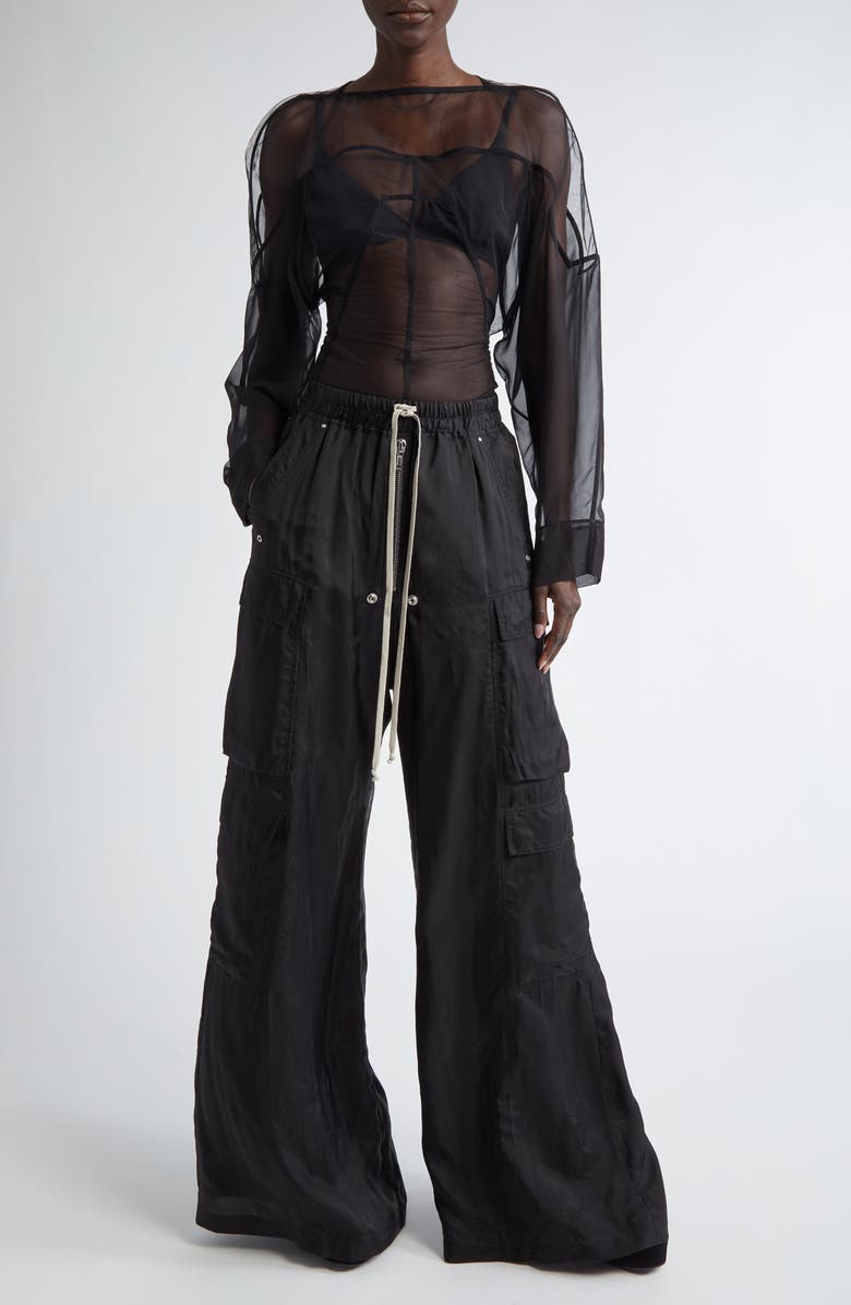 Rick Owens Collage Paneled Long Sleeve Top, Alternate, color,