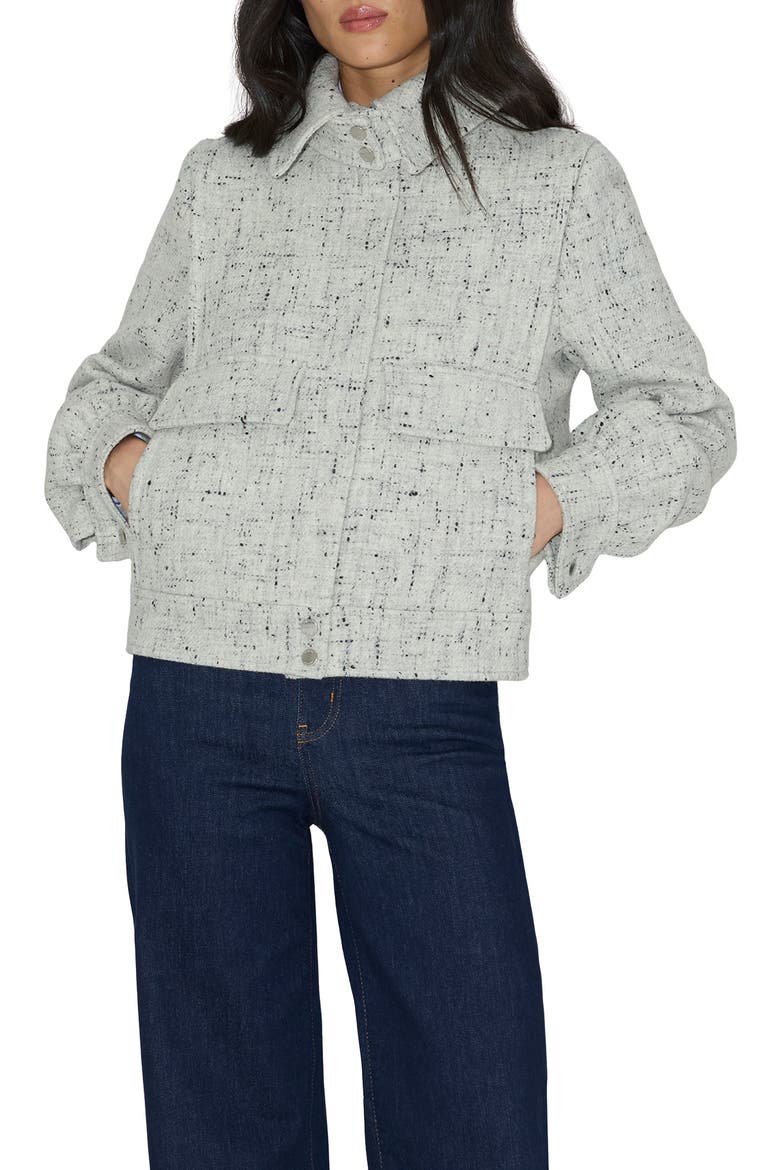 Gene Wool Shirt Jacket, Main, color, ASH-NIGHT BLUE